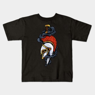 Sparta Helmet And Sword Kids T-Shirt